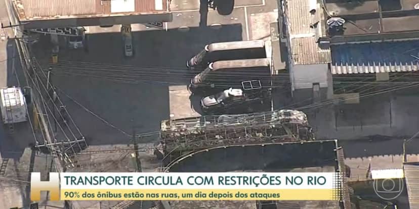 Ataques em ônibus no Rio de Janeiro (Foto: Reprodução / Jornal Hoje da Globo) Ataques em ônibus no Rio de Janeiro (Foto: Reprodução / Jornal Hoje da Globo)