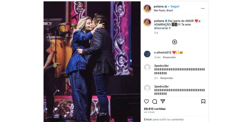Poliana Rocha e Leonardo (Foto: Reprodução / Instagram) Poliana Rocha e Leonardo (Foto: Reprodução / Instagram)