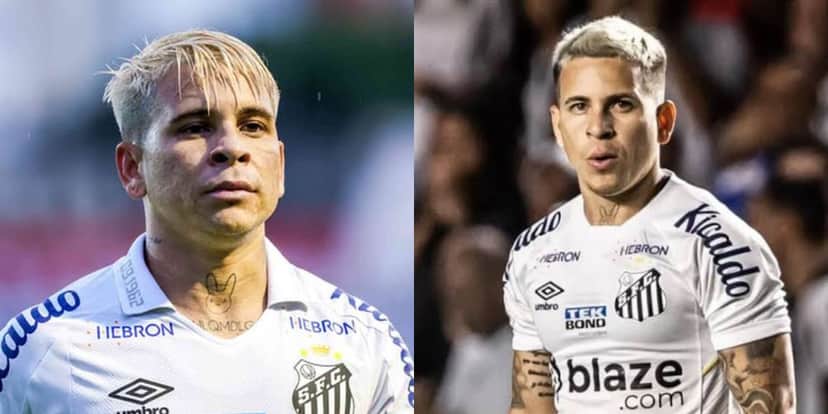 Soteldo, jogador do Santos (Foto - Montagem TV Foco) Soteldo, jogador do Santos (Foto - Montagem TV Foco)