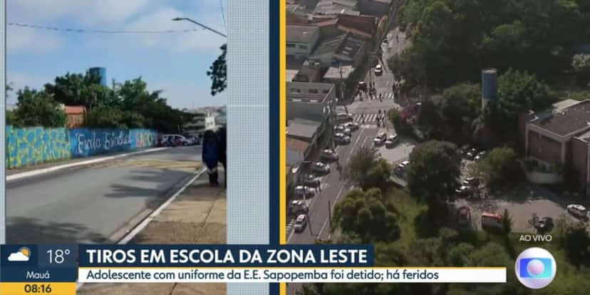 Escola de São Paulo (Foto: Reprodução / Globo) Escola de São Paulo (Foto: Reprodução / Globo)