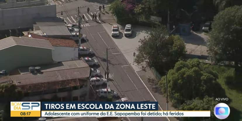 Tiroteio em escola de São Paulo (Foto: Reprodução / Globo) Tiroteio em escola de São Paulo (Foto: Reprodução / Globo)