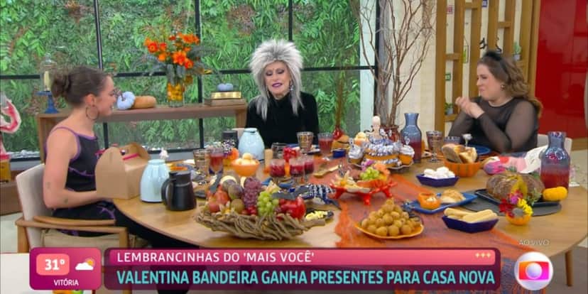 Ana Maria Braga e Tati Machado se emocionaram com Valentina Bandeira (Foto: Reprodução/TV Globo) Ana Maria Braga e Tati Machado se emocionaram com Valentina Bandeira (Foto: Reprodução/TV Globo)