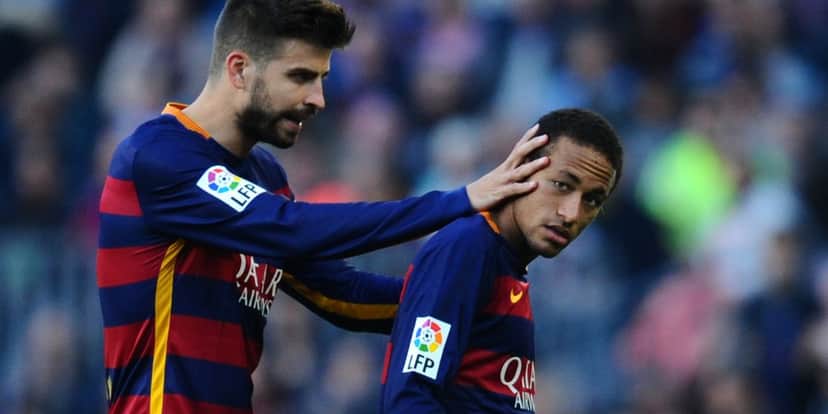 Pique e Neyma na época de Barcelona - (Foto: Internet) Pique e Neyma na época de Barcelona - (Foto: Internet)