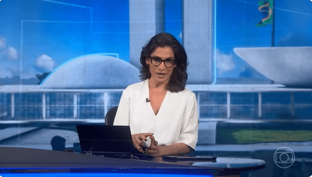 Renata Vasconcellos no Jornal Nacional (Foto: Divulgação) Renata Vasconcellos no Jornal Nacional (Foto: Divulgação)