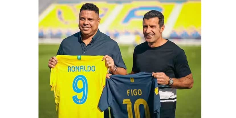 Ronaldo e Luís Figo (Foto: Internet) Ronaldo e Luís Figo (Foto: Internet)