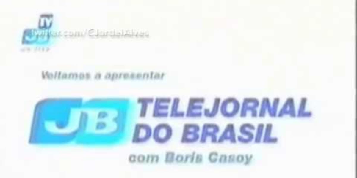 Boris Casoy fez parte do "Telejornal do Brasil" (Foto: Reprodução/YouTube) Boris Casoy fez parte do "Telejornal do Brasil" (Foto: Reprodução/YouTube)