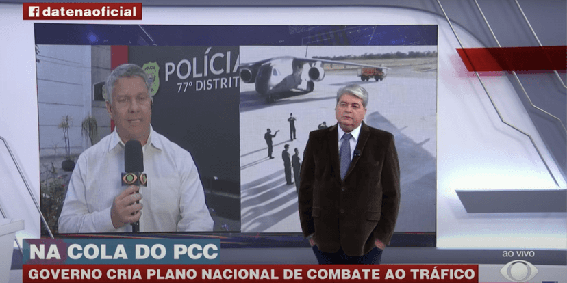 Datena no jornal da Band (Reprodução/Band) Datena no jornal da Band (Reprodução/Band)