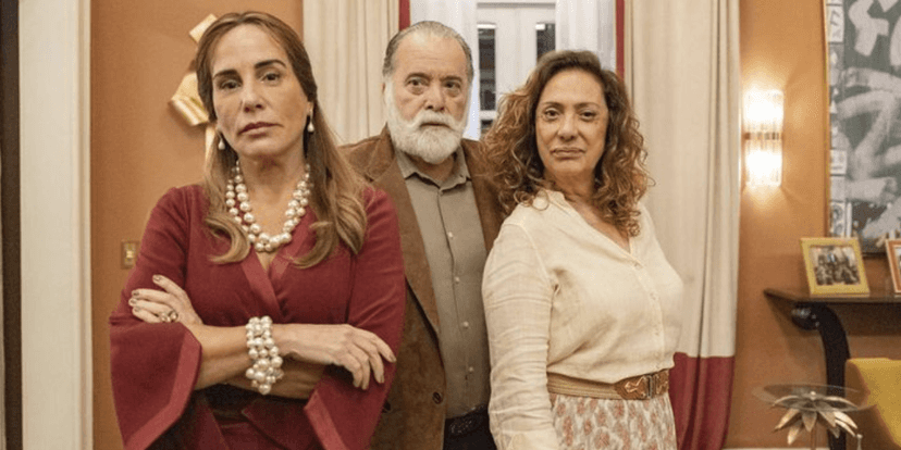 Irene, Agatha e Antônio em Terra e Paixão (Reprodução/Internet) Irene, Agatha e Antônio em Terra e Paixão (Reprodução/Internet)