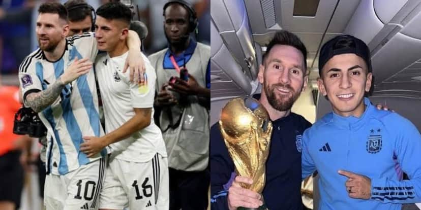 Messi e Thiago Almada, campeões da Copa do Mundo de 2022 (Foto - Montagem TV Foco) Messi e Thiago Almada, campeões da Copa do Mundo de 2022 (Foto - Montagem TV Foco)