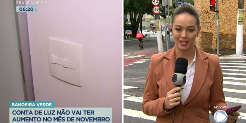 Reportagem do "Balanço Geral Manhã" sobre a conta de luz (Foto: Reprodução/Record) Reportagem do "Balanço Geral Manhã" sobre a conta de luz (Foto: Reprodução/Record)