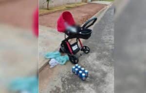 Bebê de 5 meses foi abandonado ao lado do corpo da mãe, em Aparecida de Goiânia (Foto: Reprodução / Polícia Militar) Bebê de 5 meses foi abandonado ao lado do corpo da mãe, em Aparecida de Goiânia (Foto: Reprodução / Polícia Militar)