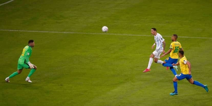 Gol de Di Maria na final da Copa América (Reprodução: Internet) Gol de Di Maria na final da Copa América (Reprodução: Internet)