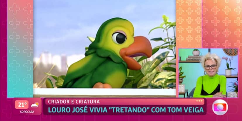 Ana Maria Braga 'revelou' a Louro José que parou de fumar (Foto: Reprodução/TV Globo) Ana Maria Braga 'revelou' a Louro José que parou de fumar (Foto: Reprodução/TV Globo)