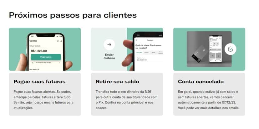 Anúncio do N26 sobre o que seus clientes precisam fazer (Reprodução: Internet) Anúncio do N26 sobre o que seus clientes precisam fazer (Reprodução: Internet)