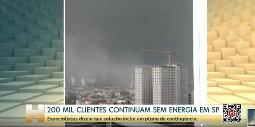 Situação em São Paulo (Foto: Reprodução / Jornal Hoje da Globo) Situação em São Paulo (Foto: Reprodução / Jornal Hoje da Globo)