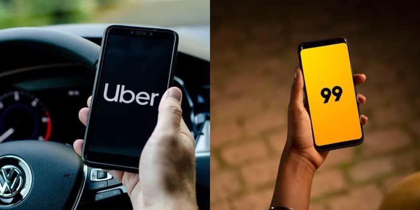 Uber e 99 - Foto: reprodução Uber e 99 - Foto: reprodução