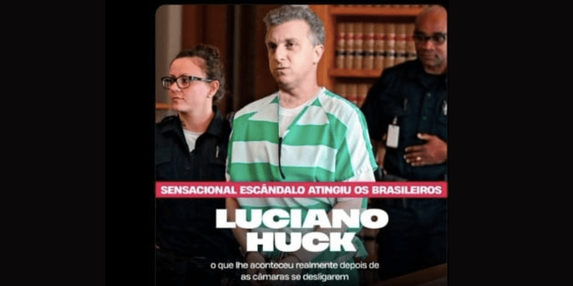 Imagem falsa de Luciano Huck, que está circulando a mídia (Reprodução/X) Imagem falsa de Luciano Huck, que está circulando a mídia (Reprodução/X)