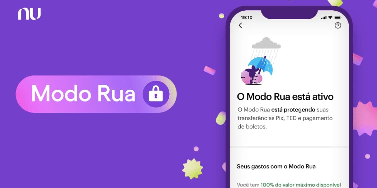 Modo Rua da Nubank (Reprodução/Internet) Modo Rua da Nubank (Reprodução/Internet)