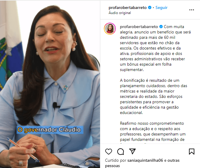 Secretária de Educação, professora Roberta Barreto - Foto: Internet Secretária de Educação, professora Roberta Barreto - Foto: Internet