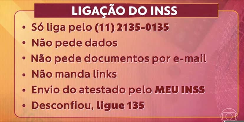 Alerta golpes envolvendo o INSS(Foto: Reprodução / Globo) Alerta golpes envolvendo o INSS(Foto: Reprodução / Globo)