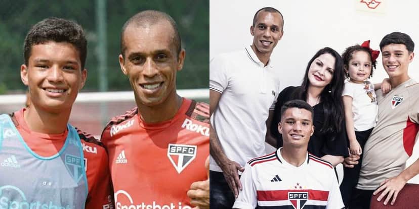 João Miranda, filho do ídolo Miranda e novo jogador profissional do São Paulo (Foto - Montagem TV Foco) João Miranda, filho do ídolo Miranda e novo jogador profissional do São Paulo (Foto - Montagem TV Foco)