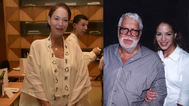 Júlia Almeida e seu pai, Maneco - Foto Reprodução Internet Júlia Almeida e seu pai, Maneco - Foto Reprodução Internet