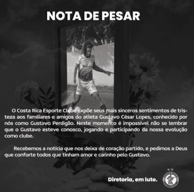 Luto pelo jovem jogador de futebol - Foto G1 Luto pelo jovem jogador de futebol - Foto G1