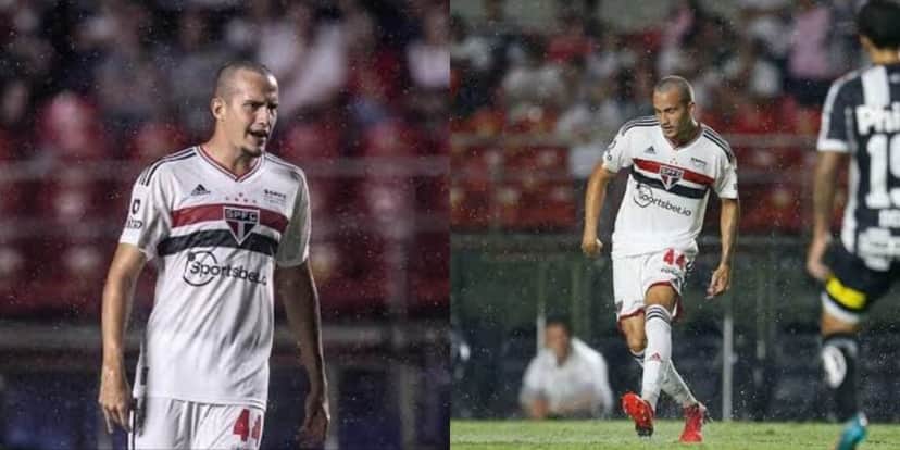 Matheus Belém, zagueiro do São Paulo (Foto - Montagem TV Foco) Matheus Belém, zagueiro do São Paulo (Foto - Montagem TV Foco)