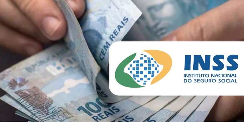 Notas de cem reais e logo do INSS (Foto: Reprodução / Internet) Notas de cem reais e logo do INSS (Foto: Reprodução / Internet)
