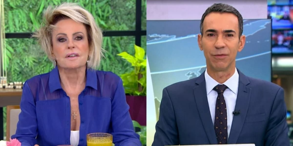 Ana Maria Braga e César Tralli na Globo (Foto: Reprodução/ Internet) Ana Maria Braga e César Tralli na Globo (Foto: Reprodução/ Internet)