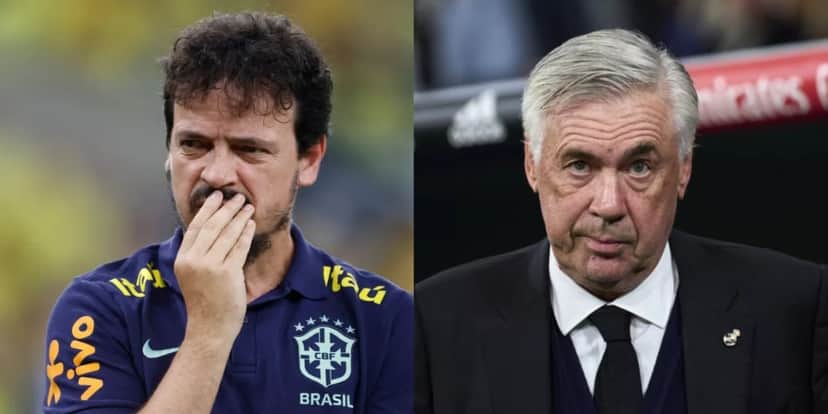 Fernando Diniz e Carlo Ancelotti - (Foto: Reprodução / Internet) Fernando Diniz e Carlo Ancelotti - (Foto: Reprodução / Internet)