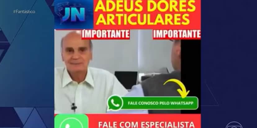 "Fantástico" exibiu golpe envolvendo imagem de Drauzio Varella (Foto: Reprodução/TV Globo) "Fantástico" exibiu golpe envolvendo imagem de Drauzio Varella (Foto: Reprodução/TV Globo)