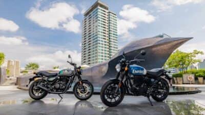 Com design mais jovem, Hunter 350 tem ciclística mais urbana e ágil do que a Meteor (Foto: Divulgação / Royal Enfield) Com design mais jovem, Hunter 350 tem ciclística mais urbana e ágil do que a Meteor (Foto: Divulgação / Royal Enfield)