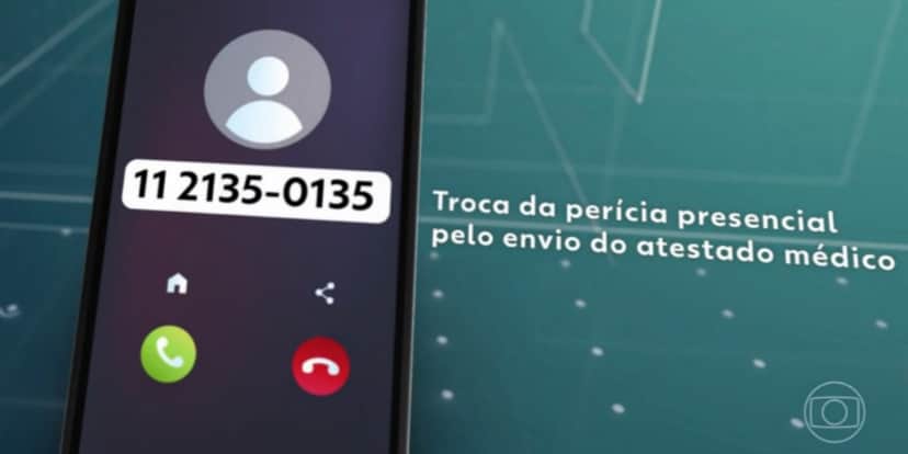 "Jornal Nacional" revelou número de ligação do INSS (Foto: Reprodução/TV Globo) "Jornal Nacional" revelou número de ligação do INSS (Foto: Reprodução/TV Globo)