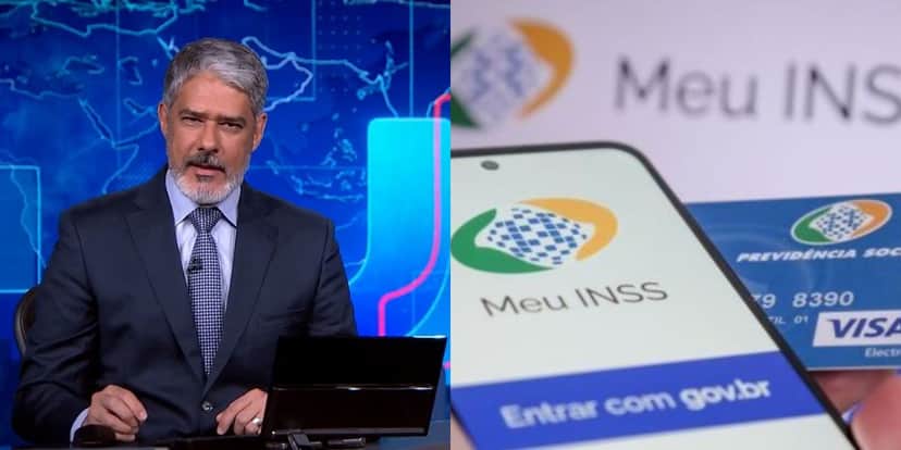 William Bonner, dá informações cruciais sobre o INSS, no Jornal Nacional (Foto Reprodução/Montagem/Tv Foco) William Bonner, dá informações cruciais sobre o INSS, no Jornal Nacional (Foto Reprodução/Montagem/Tv Foco)