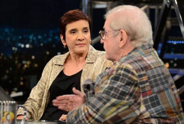 Lucia Hippolito e Jô Soares. Foto: Reprodução/Internet Lucia Hippolito e Jô Soares. Foto: Reprodução/Internet