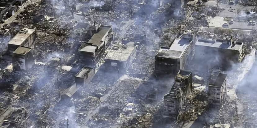 Fotos após o terremoto do Japão (Reprodução/Internet) Fotos após o terremoto do Japão (Reprodução/Internet)