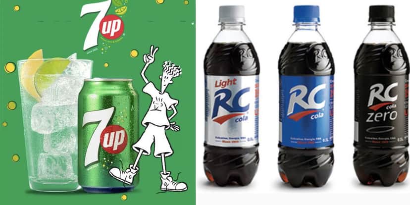Refrigerante 7up e RC Cola (Reprodução/Montagem TV Foco) Refrigerante 7up e RC Cola (Reprodução/Montagem TV Foco)
