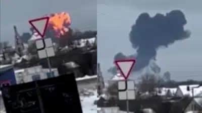 Avião militar que levava prisioneiros ucranianos cai na Rússia - Foto Internet Avião militar que levava prisioneiros ucranianos cai na Rússia - Foto Internet