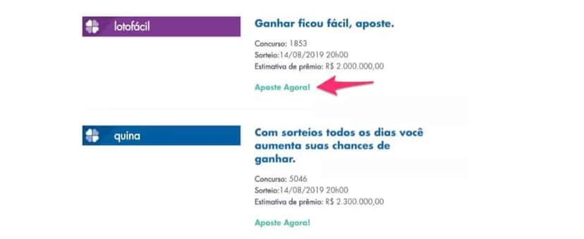 Banner da Lotofácil para apostar online (Foto Reprodução/Caixa) Banner da Lotofácil para apostar online (Foto Reprodução/Caixa)