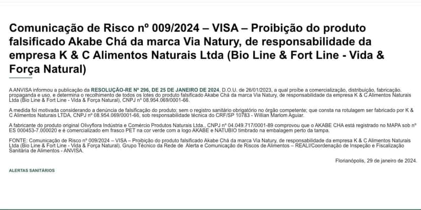 Comunicado Anvisa (Foto: Reprodução / Freepik) Comunicado Anvisa (Foto: Reprodução / Freepik)