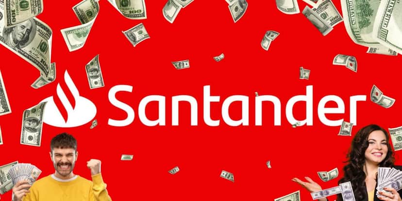 Logo do Santander e pessoas com dinheiro - Foto Reprodução Internet Logo do Santander e pessoas com dinheiro - Foto Reprodução Internet