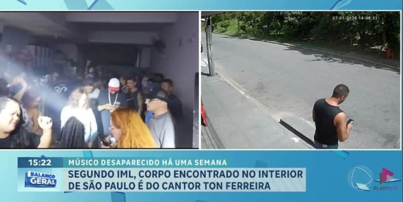 Notícia sobre Ton Ferreira no Balanço Geral (Foto: Reprodução / Record) Notícia sobre Ton Ferreira no Balanço Geral (Foto: Reprodução / Record)