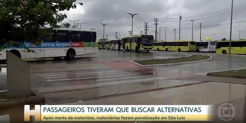 Paralisação ônibus (Foto: Reprodução / Globo) Paralisação ônibus (Foto: Reprodução / Globo)