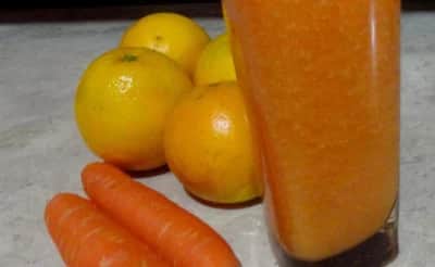 Suco de laranja com cenoura - Foto Internet Suco de laranja com cenoura - Foto Internet