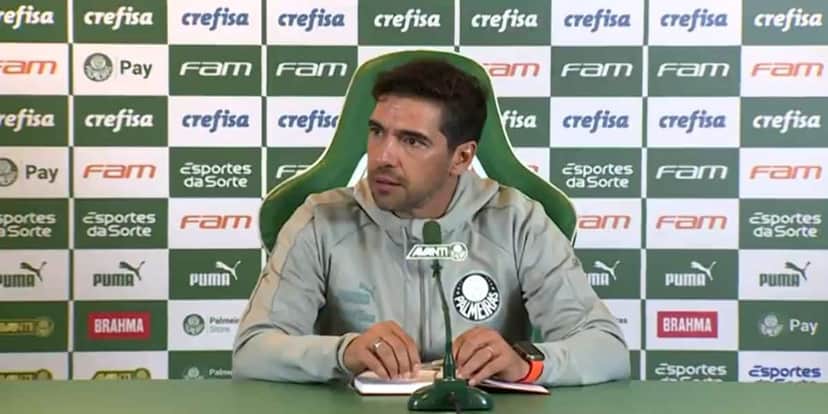 Abel Ferreira durante sua entrevista coletiva (Reprodução: Globo) Abel Ferreira durante sua entrevista coletiva (Reprodução: Globo)