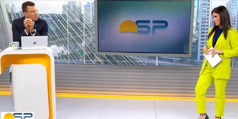 Rodrigo Bocardi e Sabina Simonato no comando do Bom Da SP (Reprodução: Globo) Rodrigo Bocardi e Sabina Simonato no comando do Bom Da SP (Reprodução: Globo)