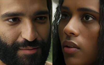 José Inocêncio (Humberto Carrão) e Maria Santa (Duda Santos) vão se beijar em Renascer (Foto: Reprodução / Globo) José Inocêncio (Humberto Carrão) e Maria Santa (Duda Santos) vão se beijar em Renascer (Foto: Reprodução / Globo)