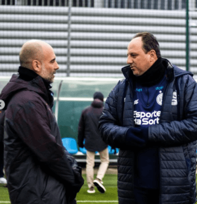 Rogério Ceni e Guardiola - Foto Instagram Rogério Ceni e Guardiola - Foto Instagram
