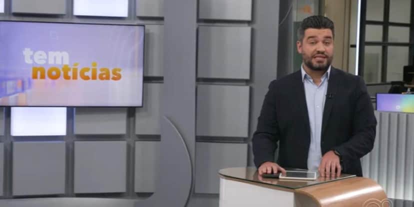 Thiago Ariosi comanda o Tem Notícias, na Globo Sorocaba (Reprodução: Globo) Thiago Ariosi comanda o Tem Notícias, na Globo Sorocaba (Reprodução: Globo)